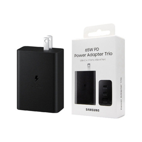 CARGADOR TACO SAMSUNG PARED 65W POWER ADAPTER TRIO NEGRO
