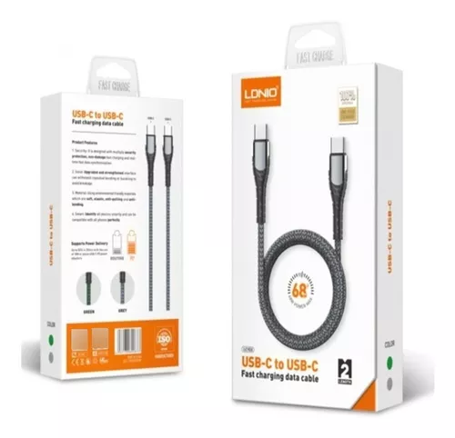 CABLE LDNIO USB C A TIPO C 2M LC-102
