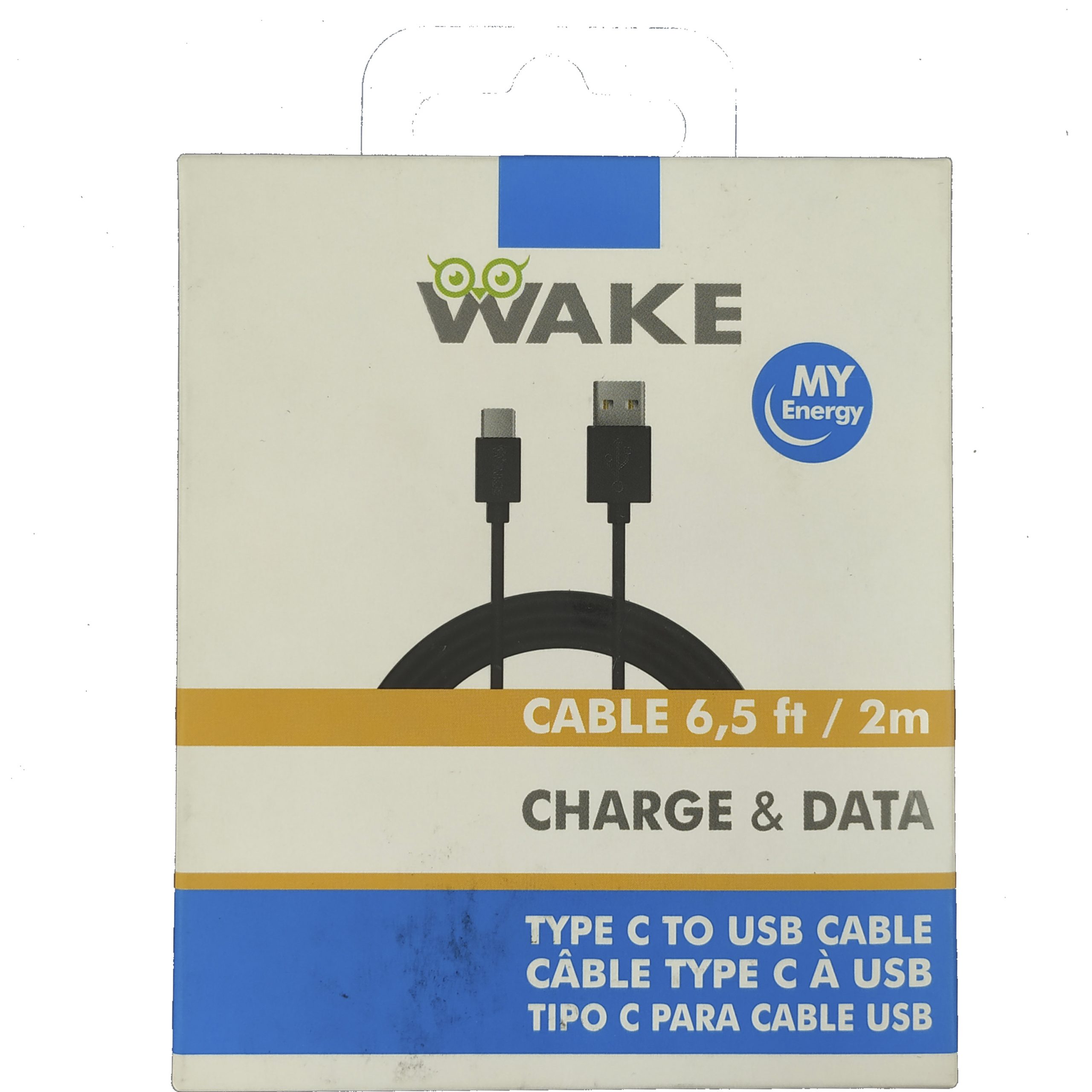 CABLE USB WAKE TIPO C 2M