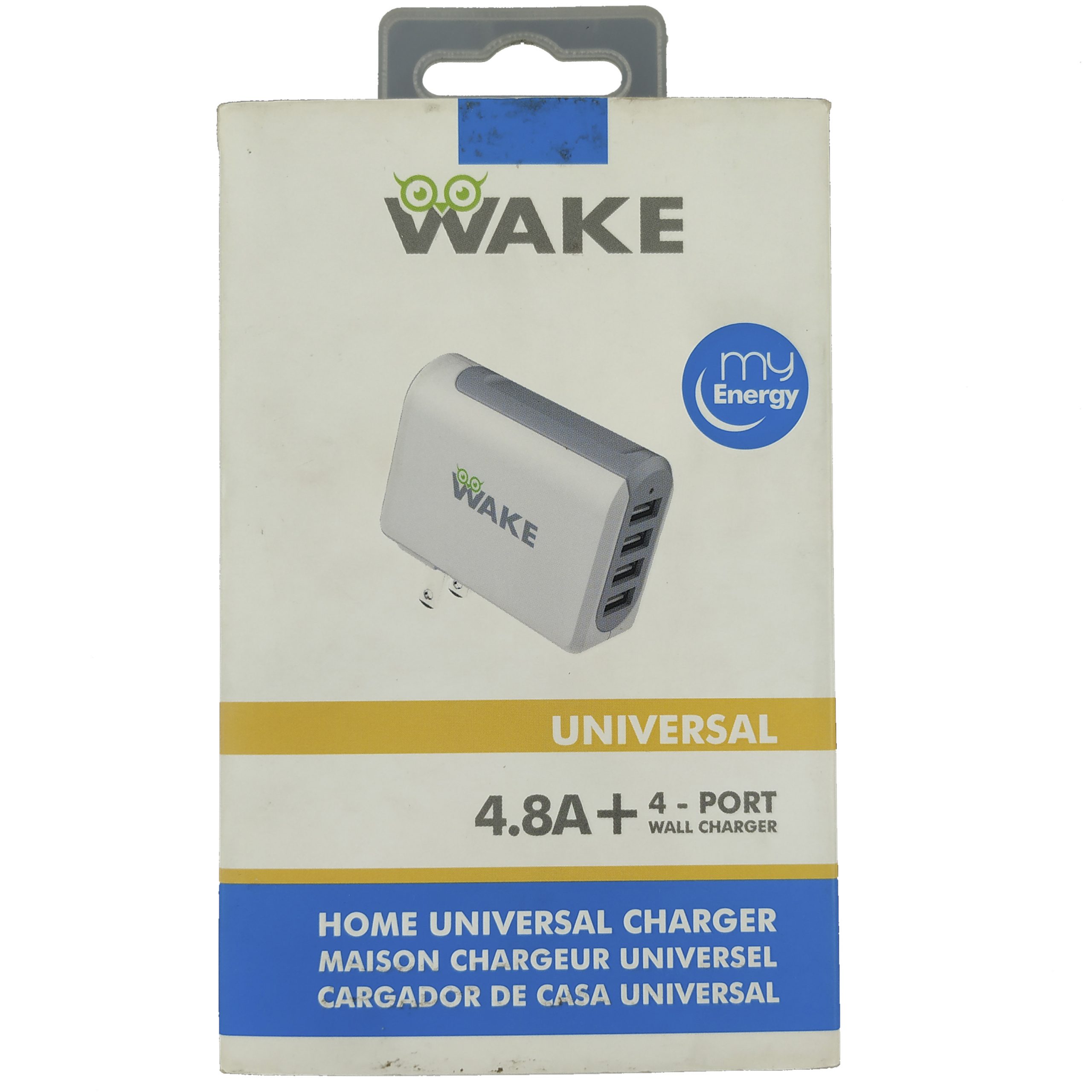 CARGADOR DE PARED WAKE 4.8A 4USB