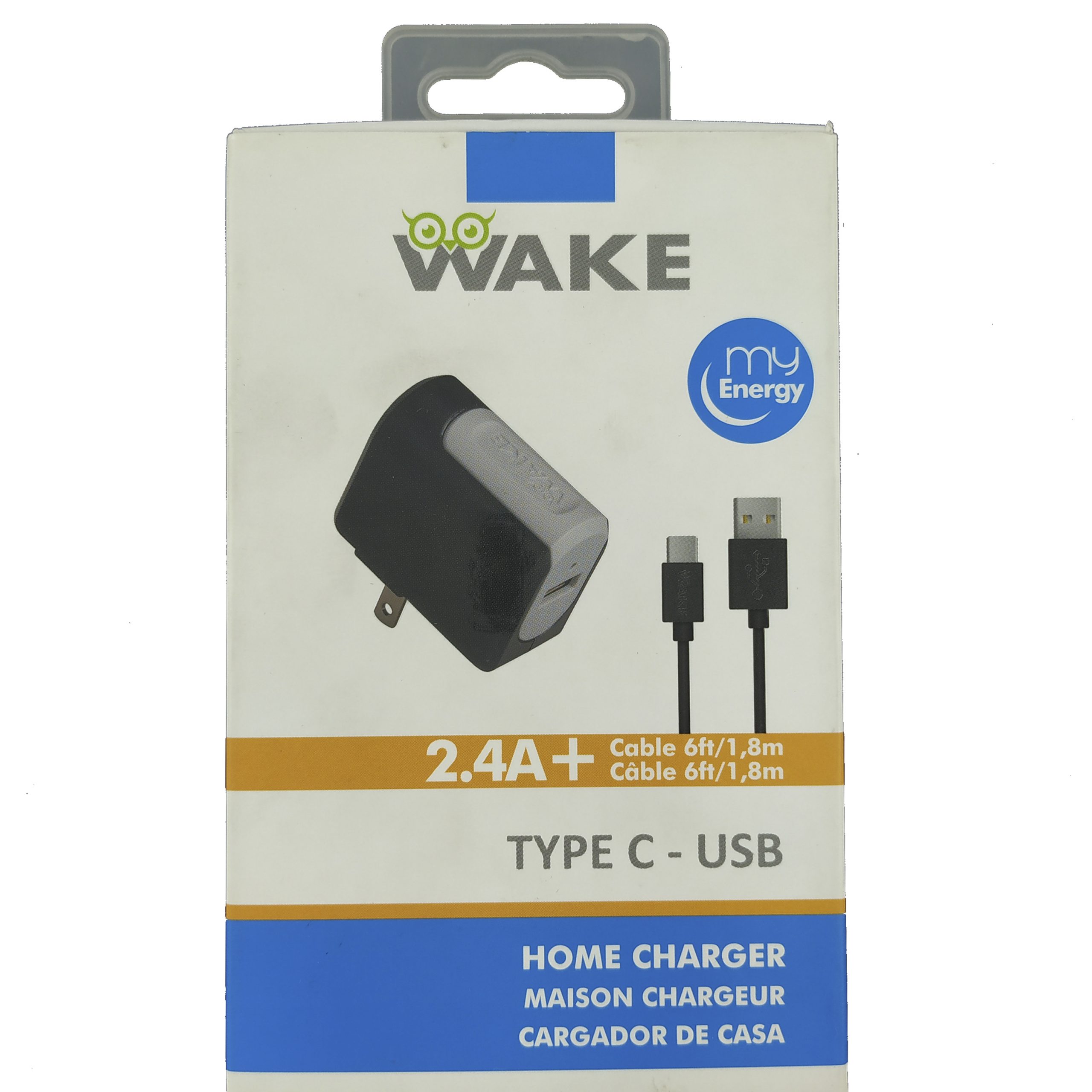 CARGADOR PARED WAKE TIPO C 2.4A 1.8M
